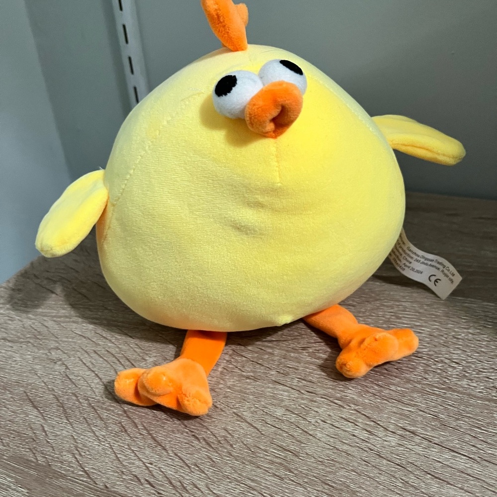 Cute Yellow Chick Plush Round Chicken Stuffed Animal Funny Kawaii Soft Toy